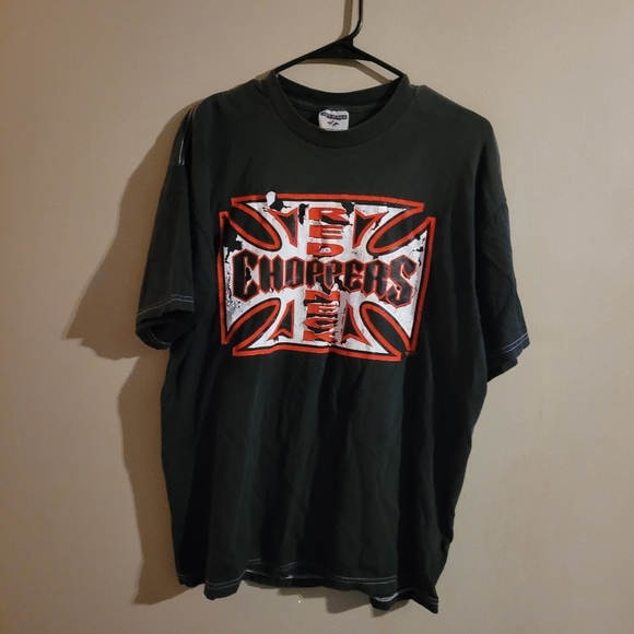 Jerzees Other - Jerzees Black and Red Graphic Tee Choppers LG Read Description